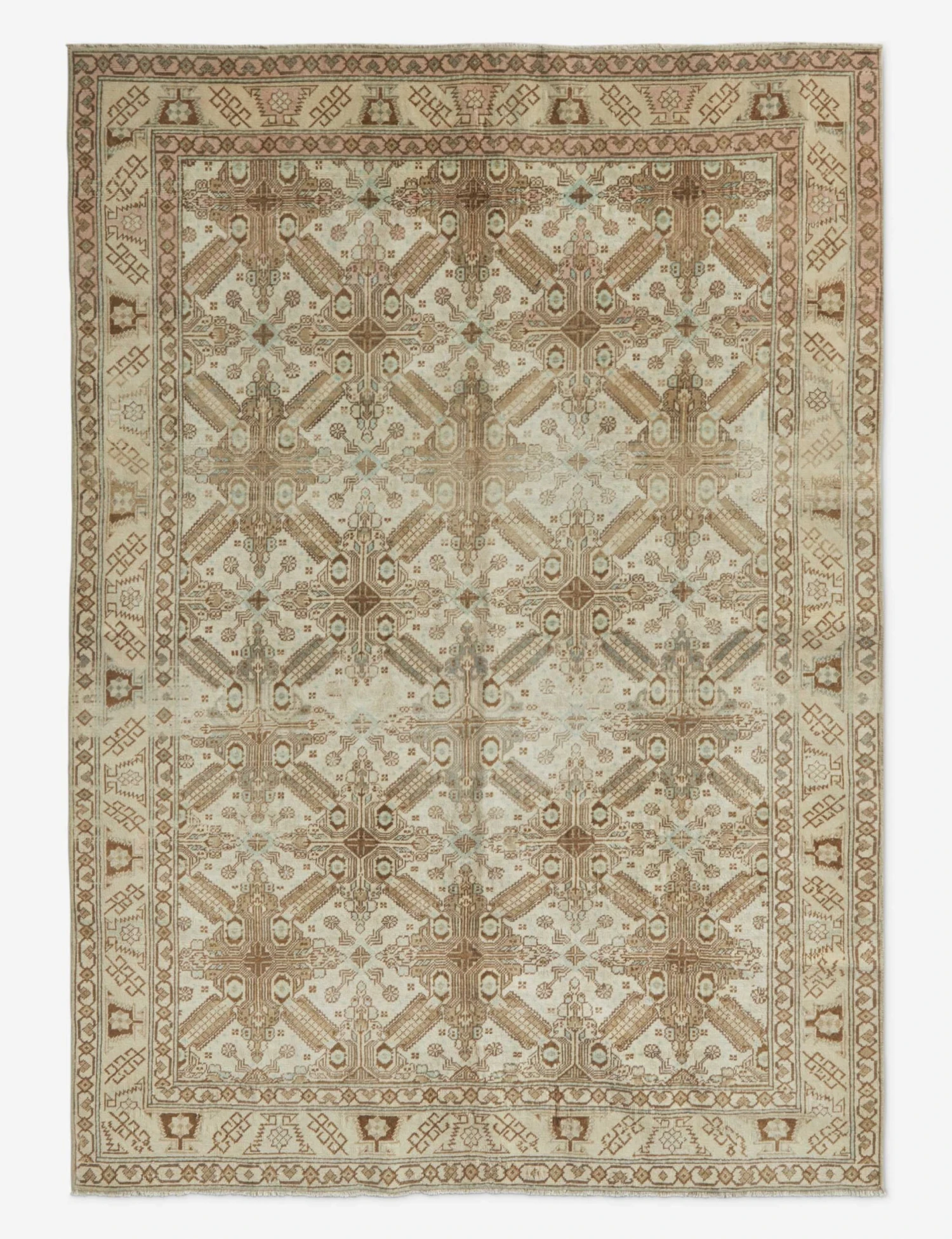 Vintage Turkish Hand-Knotted Wool Rug No. 171, 4'9" X 6'8"